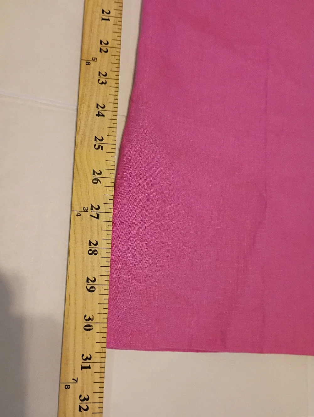 Laura Leigh‎ Women's Wide-Leg 100% Lined Linen Bright Pink Pants Sz 10